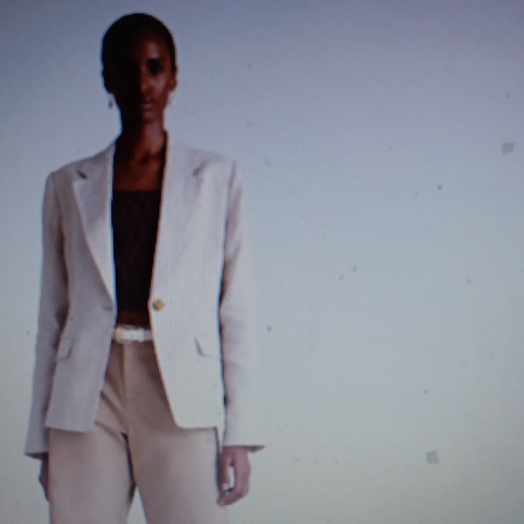QUINCE..EURO LINEN STRUCTURED BLAZER..LARGE - Picture 2 of 9